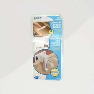 New Safety 1st‎ Cabinet and Drawer Latches, 4 pack Child Safety Locks Baby Proof